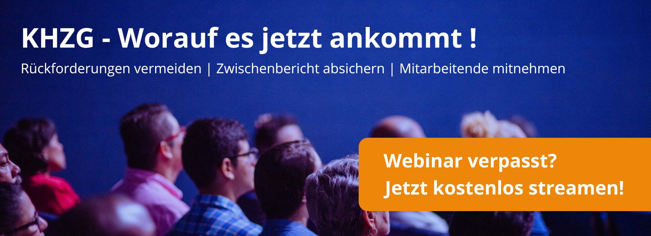 Webinar "KHZG - Worauf es jetzt ankommt" - jetzt streamen! Webinar "KHZG - Worauf es jetzt ankommt"