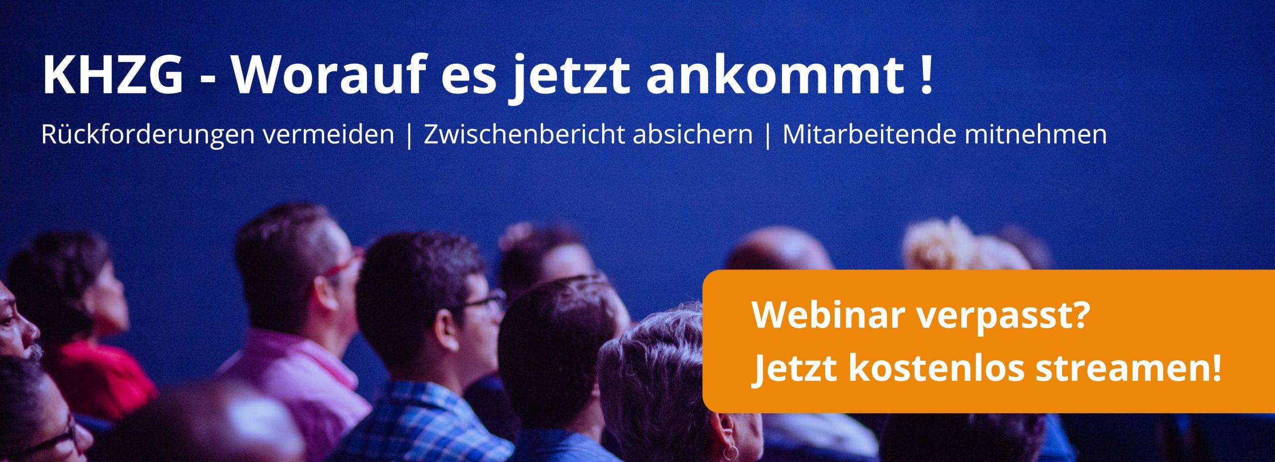 Webinar "KHZG - Worauf es jetzt ankommt"