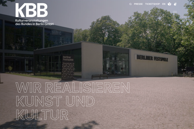 Screenshot der Website der KBB